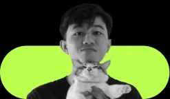 Naufal with his pet